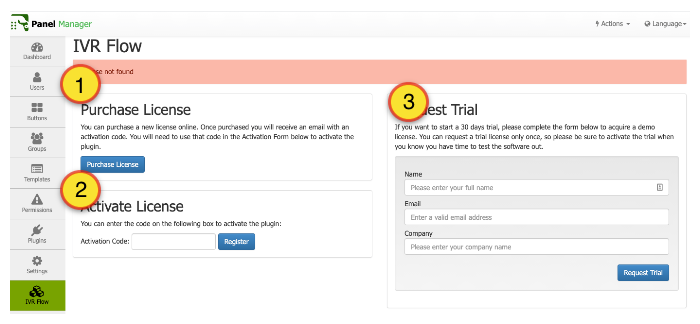 IVR FLow License
